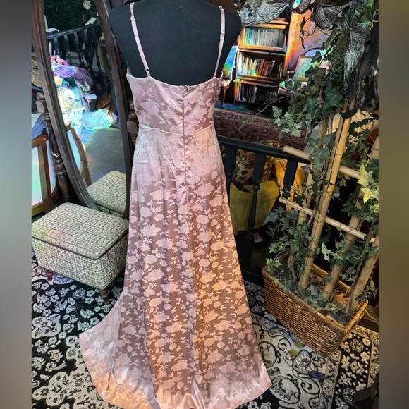 LuLu’s Radiant Refinement Jacquard Satin Gown - Picture 5 of 5